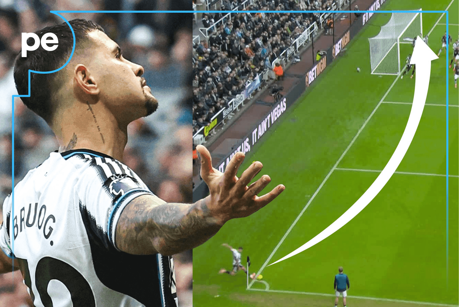 BRUNO GUIMARÃES marca GOLAÇO OLÍMPICO na PREMIER LEAGUE; VEJA