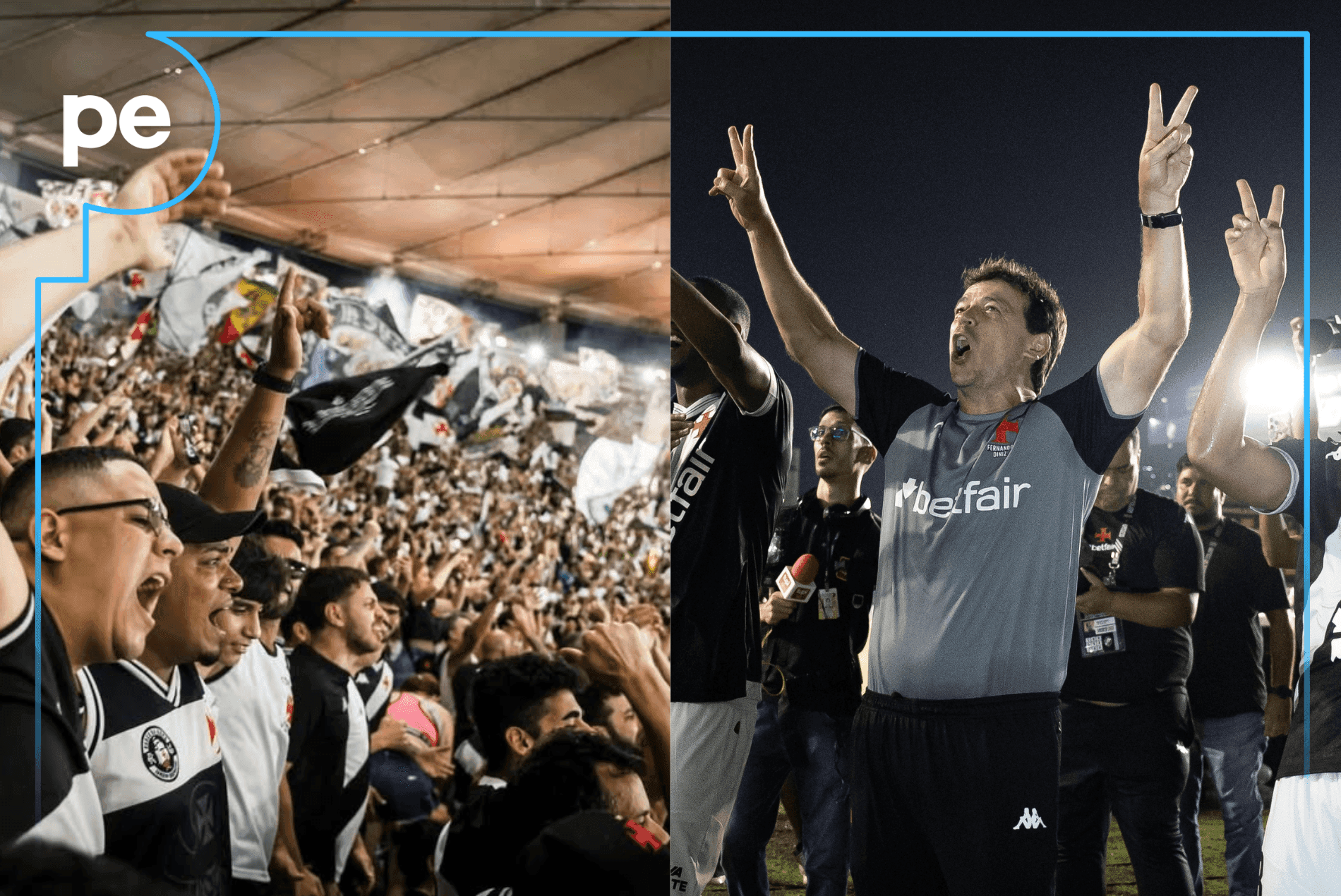 DINIZ SE DERRETE À TORCIDA DO VASCO NO MARACANÃ: "Também é a casa do Vasco"