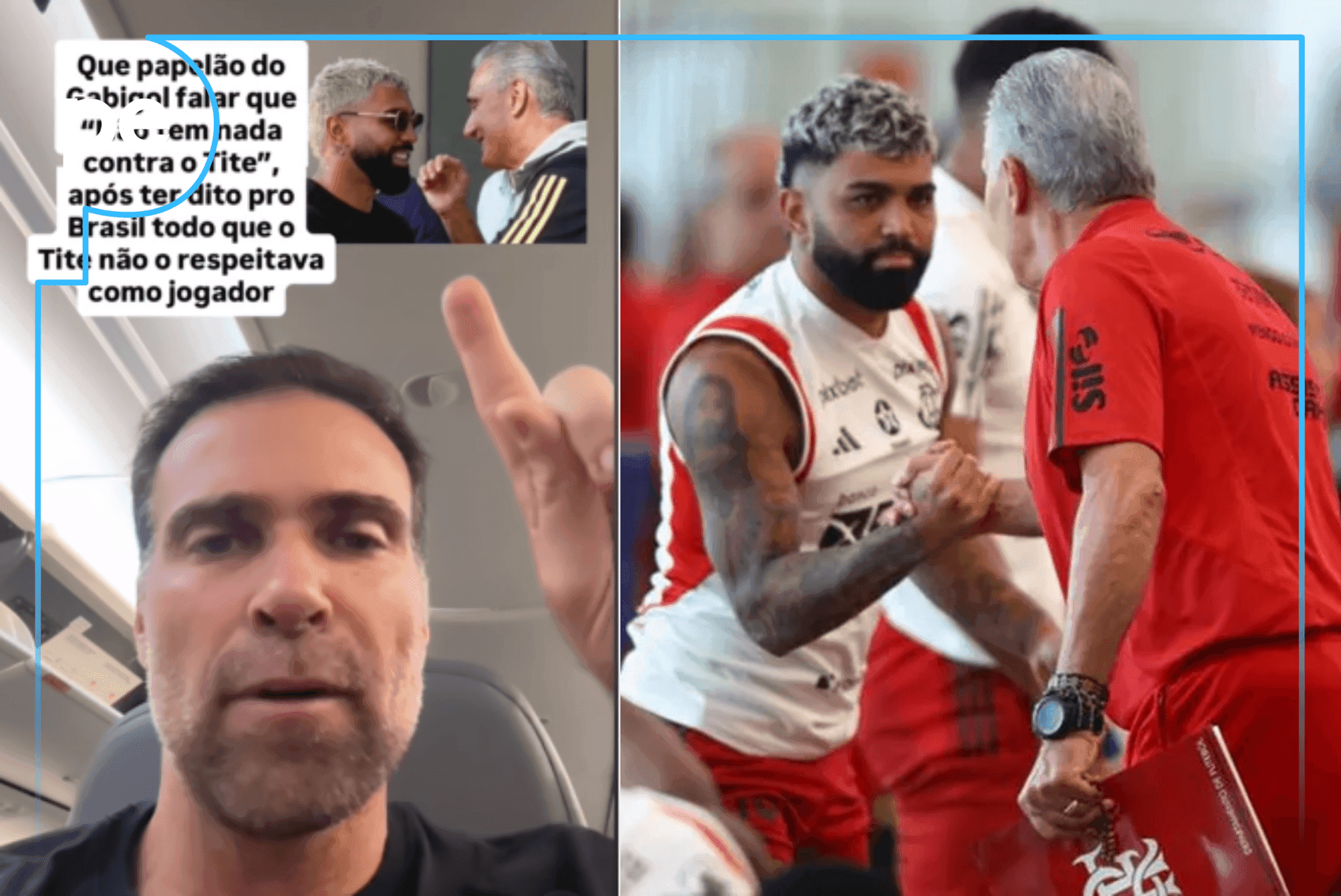 Pilhado fala em “papelão de Gabigol”, após atacante dizer que “não tem nada contra Tite”