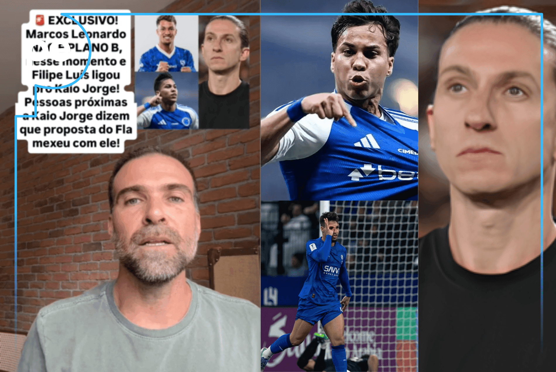 EXCLUSIVO PILHADO: Marcos Leonardo NÃO É PLANO B do Flamengo e Filipe Luís LIGOU para Kaio Jorge