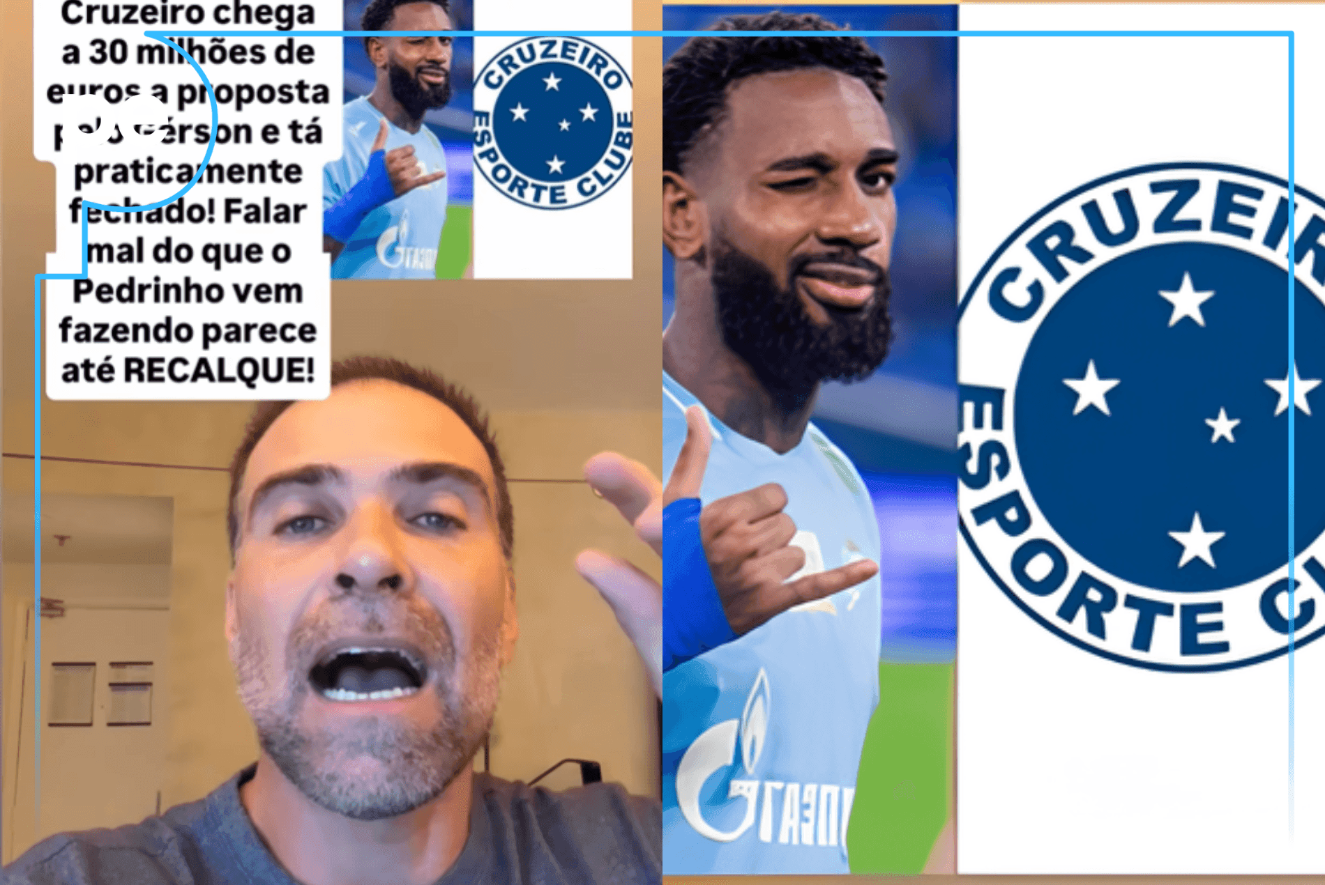 PILHADO avalia proposta de 30 MILHÕES DE EUROS do Cruzeiro a Gerson: “Falar mal do que o Pedrinho vem fazendo é recalque”