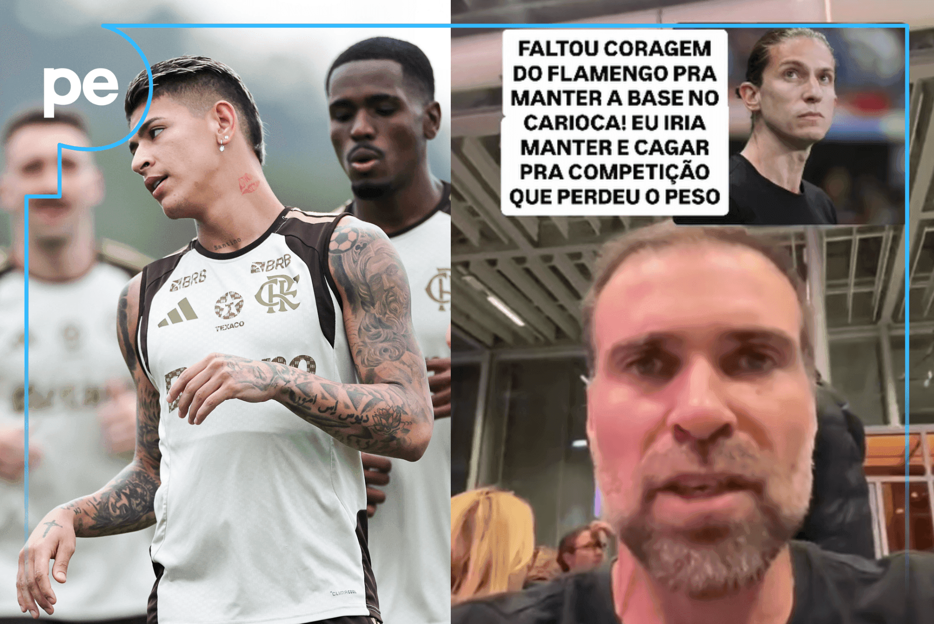 “FALTOU CORAGEM DO FLAMENGO PARA MANTER A BASE”; Pilhado comenta uso de titulares contra o Vasco