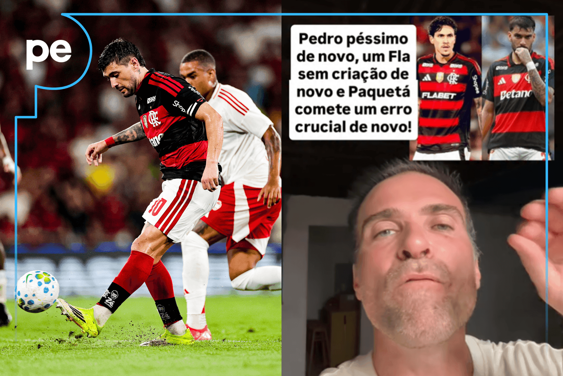 “DE NOVO UM FLAMENGO PÉSSIMO!”; Pilhado DETONA atuação do Flamengo contra o Internacional